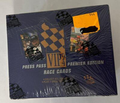 Vip Racing Pass 1994 Press Pass VIP Racing Hobby Box Factory Sealed Earnhardt 24 Pack ...