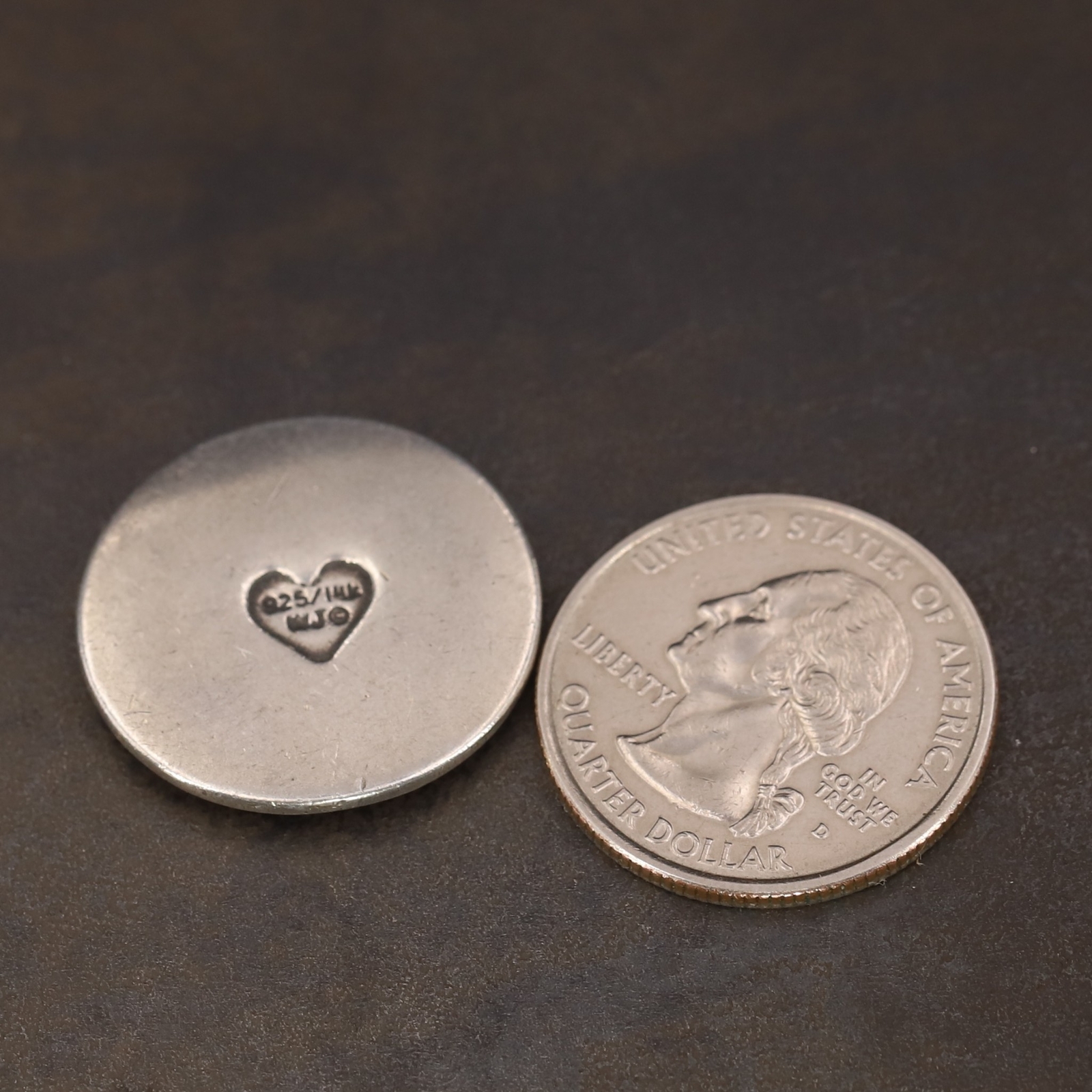 Sterling Silver 14K Gold WALDECK JEWELERS Guardian Angel & Heart Pocket