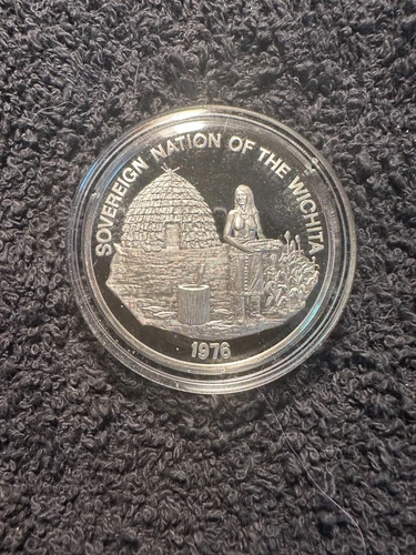 WICHITA Tribe (1976) Franklin Mint .999 (Proof) Silver Round (196)