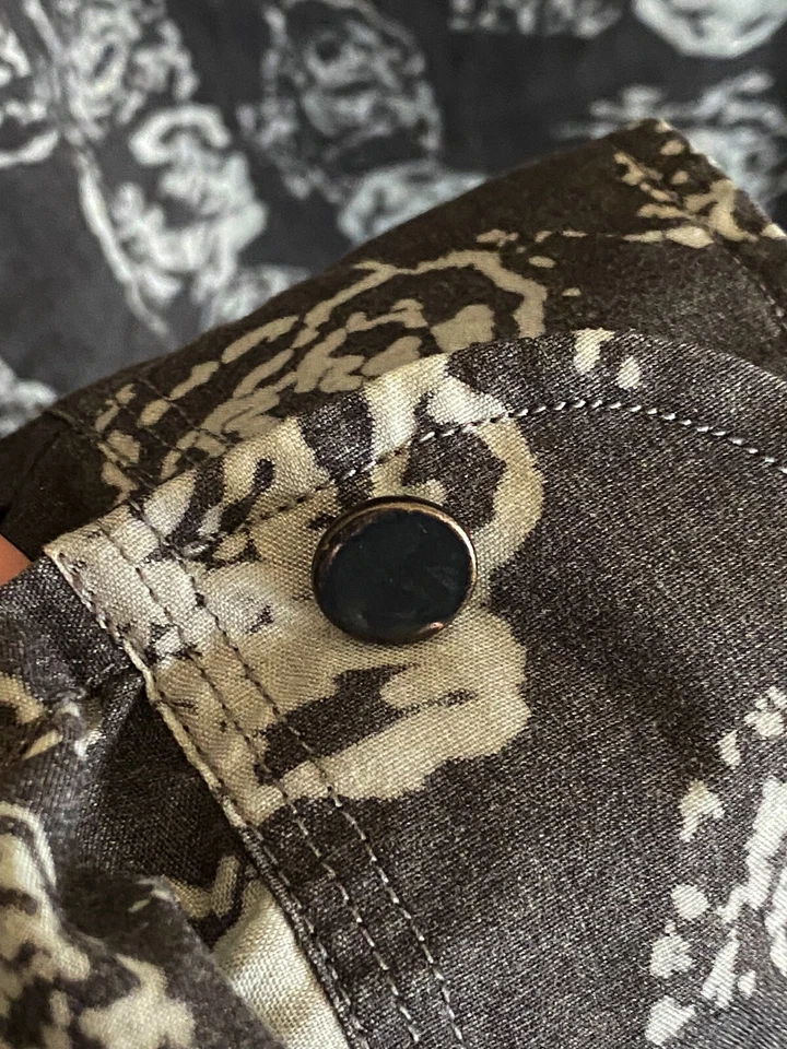 CAMISA MANGA LARGA Diesel Gris Floral Grande L Slim 16x34/35  Foto 3 de 4