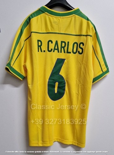 Maillot Brésil 1998 FIFA World Cup France Roberto Carlos 6 - Imagen 5 de 8