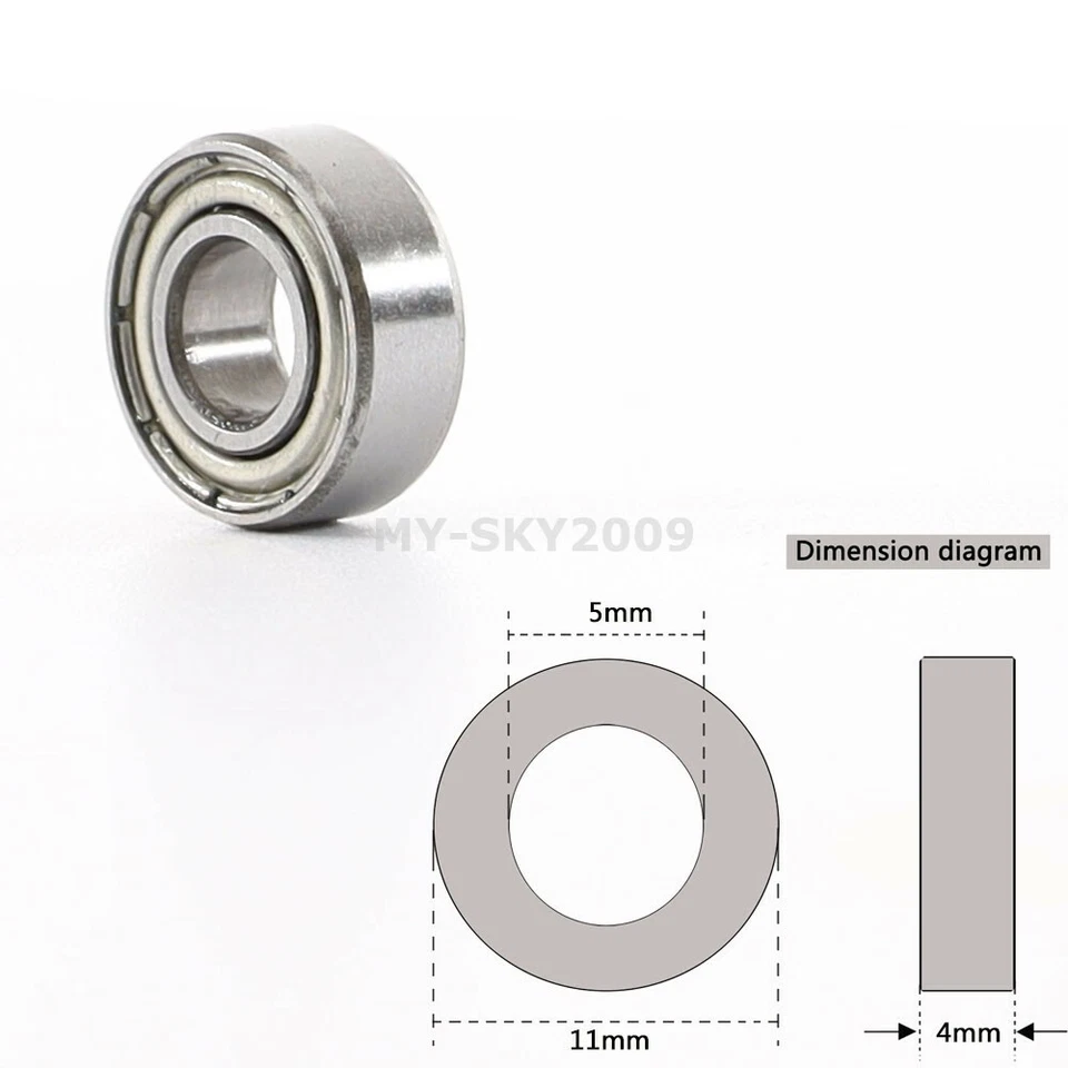 24pcs Ball Bearing Set For RC 1/10 Axial AX90026 AX90050 Yeti 5x11x4mm 10x15x4mm - Image 2 of 4