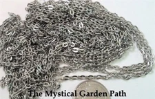 Chain, Antiqued Silver Fine Cable Bulk Chain with 2x3mm Links 163 Inches *