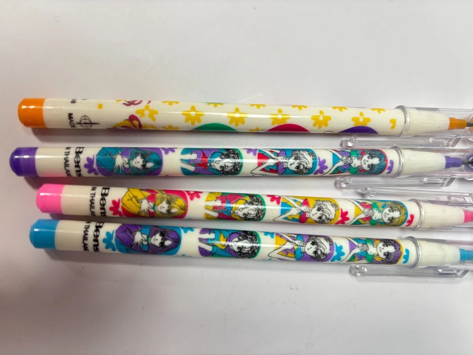 Juego 4 Lápices Pop a Point Vintage Años 90 Sin Afilar con Tapas Sailor Moon CLONE Foto 2 de 4