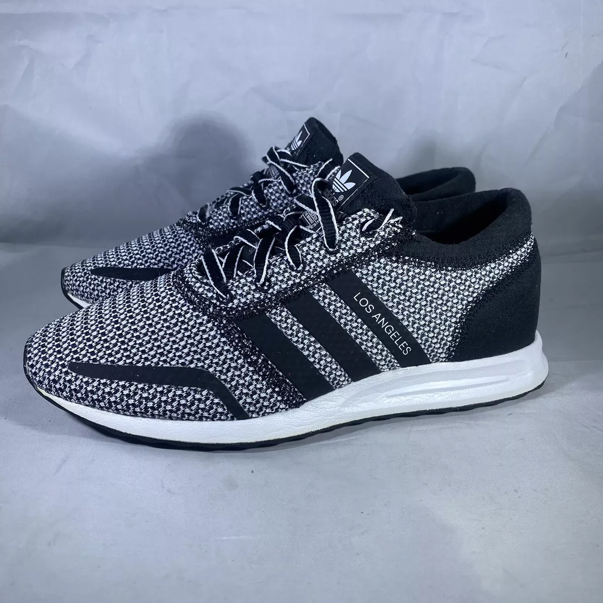 Adidas “LOS ANGELES” Womens Sneaker Black &amp; Mesh S78917 Size 6.5 | eBay