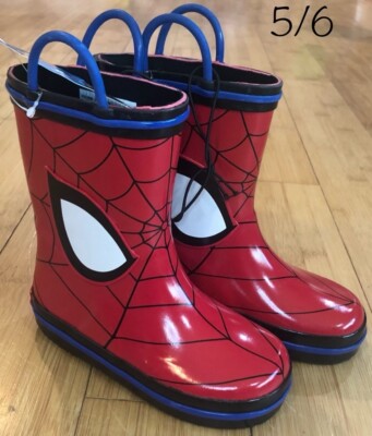 Marvels Spider-man Waterproof Rain Boots Toddler Size 5/6C