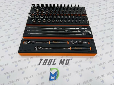 #ad Snap on Tools USA NEW 92pc 1 4” Drive ORANGE General Service Foam Set 103RT05FO $2950.00