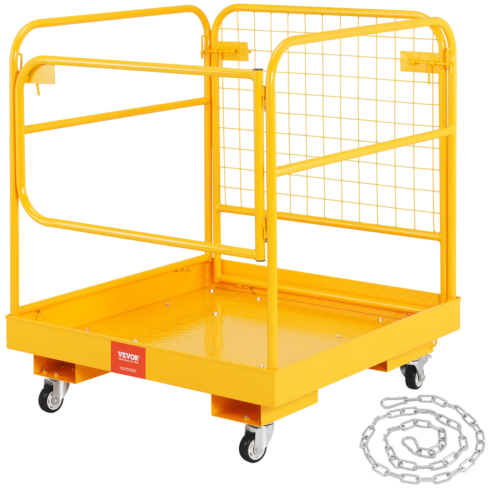 Cage de sécurité pour chariot élévateur VEVOR plateforme de travail 92x92cm