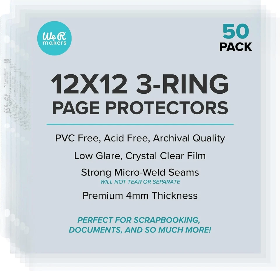 50 fundas protectoras de página antideslumbrantes - perfectas para álbumes de recortes y almacenamiento Foto 3 de 4