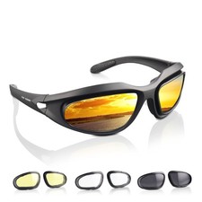 Occhiali da moto polarizzati UV400 antivento lenti intercambiabili outdoor sport