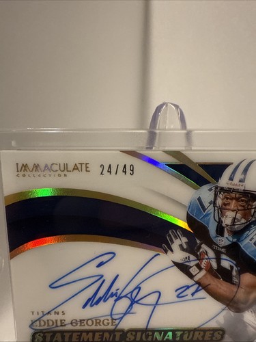 2024 Immaculate Eddie George Statement Signatures /49 - Picture 3 of 3