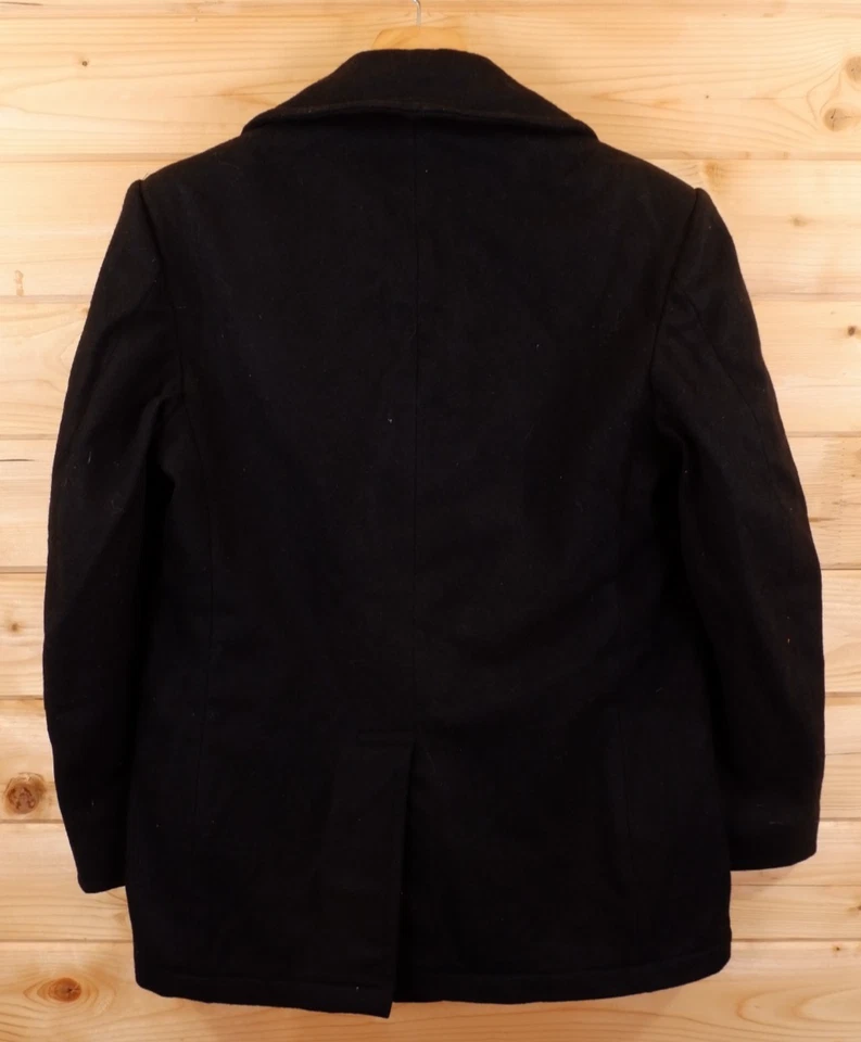 Vintage DSCP Wool Military Pea Coat Jacket 40 Reg Black - Image 4 of 4