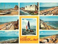 14 - Villers sur Mer - Multivues - Voiles - La Plage - Flamme Postale - CPM - Vo