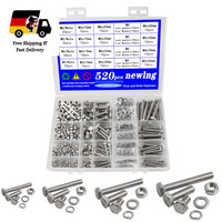 Sechskantschrauben Set 520 StüCk M3 M4 M5 M6 DIN 9