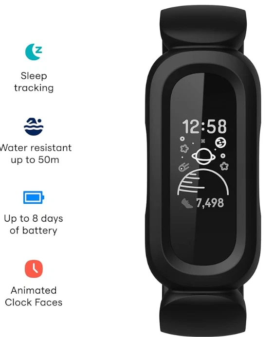 谷歌 Fitbit Ace 3 儿童健身追踪器 - 运动红色 [全新带盒] — 第 2/4 张图片