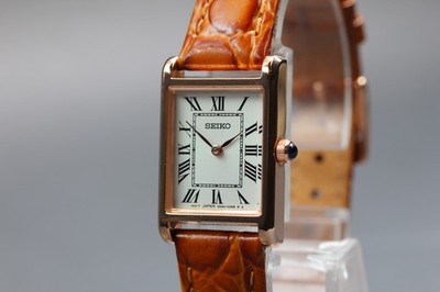 [Near MINT] SEIKO Selection 4N30-00H0 Tank Roman Quartz Women's From JAPAN W788