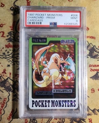 Pokémon TCG Charizard #006 Prism Holo 1997 Pocket Monsters Carddass PSA 9