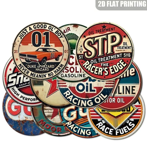 Vintage Style Gasoline Motor Oil Metal Sign Lot 11 styles Gas Pump Signs