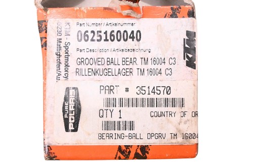 Roulement à billes rainure profonde Polaris 3514570, 0625160040 neuf OEM assemblage NOS - Photo 3/3