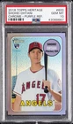 2018 TOPPS HERITAGE CHROME-PURPLE REFRACTOR #600 SHOHEI OHTANI ROOKIE RC PSA 10