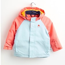 Burton Kids Ski Snowboard Classic Jacket Peach/Blue Insulated Hooded Size 5