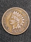 1900 Indian Head one cent United States 1C in Very Fine condition L#1124
