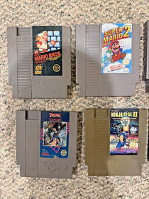NES Nintendo Game Lot (7) Super Mario Bros 1 2 3 Batman Ninja Gaiden 5 Screw