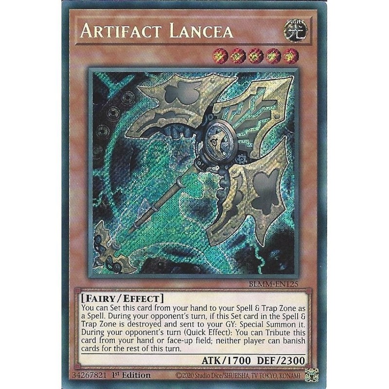 BLMM-EN125 Artifact Lancea : Secret Rare Card : 1st Edition : YuGiOh TCG