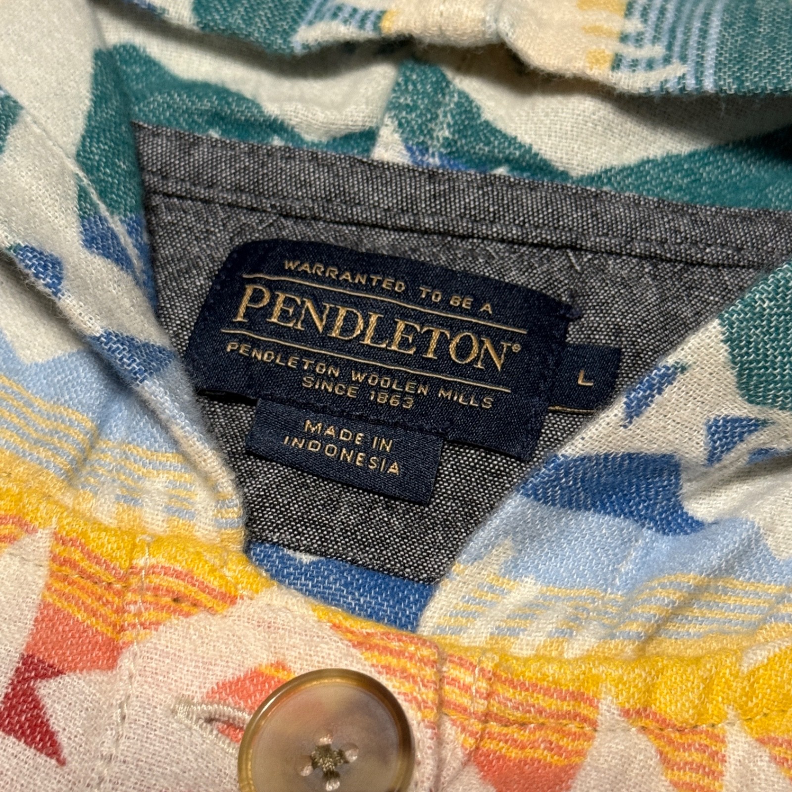 Pendleton Button Front Hoodie Jacket Large Soft S… - image 2