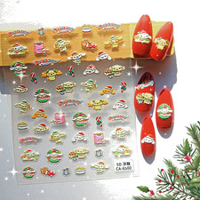 Christmas 5D Nail Stickers | Sanrio  Nail Supplies | Holiday Nail Art