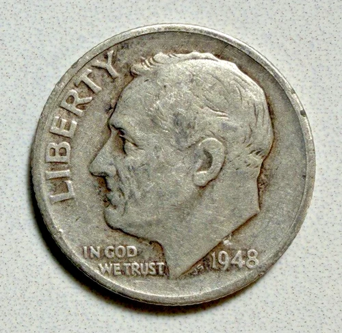 1948-D Roosevelt Dime — photo from the most recent tracked eBay sale