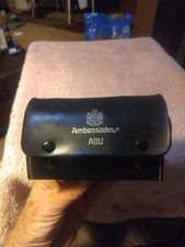 ABU GARCIA AMBASSADEUR FISHING REEL W/ CASE - BLACK 6000-C  CLEAN & WORKS GREAT.