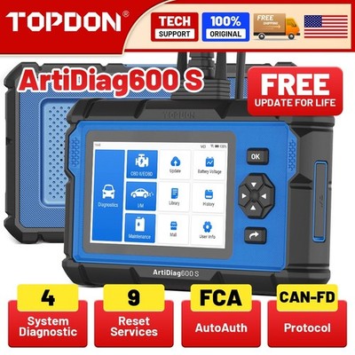 2026 TOPDON AD600S OBD2 Scanner Engine ABS SRS SAS BMS TPMS EPB Diagnostic Tool