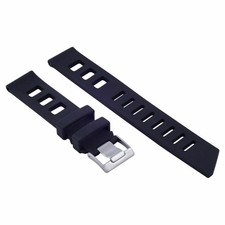 20MM ISO RUBBER SILICONE DIVER BAND STRAP FOR SCUBA SPORT DIVER STRAP BLACK