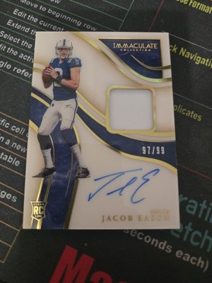 2020 Panini  Immaculate Signature Patches Rookie Jacob Eason /99 