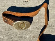 Vintage TOOLED buckle belt BETTY handcrafted 24 cowhide leather WESTERN boho