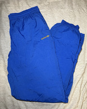 Vintage 90s Adidas Nylon Windbreaker Track Pants Mens Large Blue Mesh Joggers L
