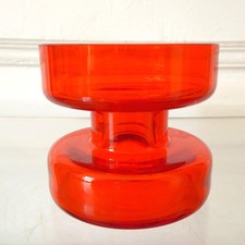 WMF Glas Leuchter Kerzenständer Cari Zalloni Orange Vintage