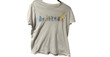 Sesame Street Women's Crew Neck Character Print T Shirt Size M Ivory