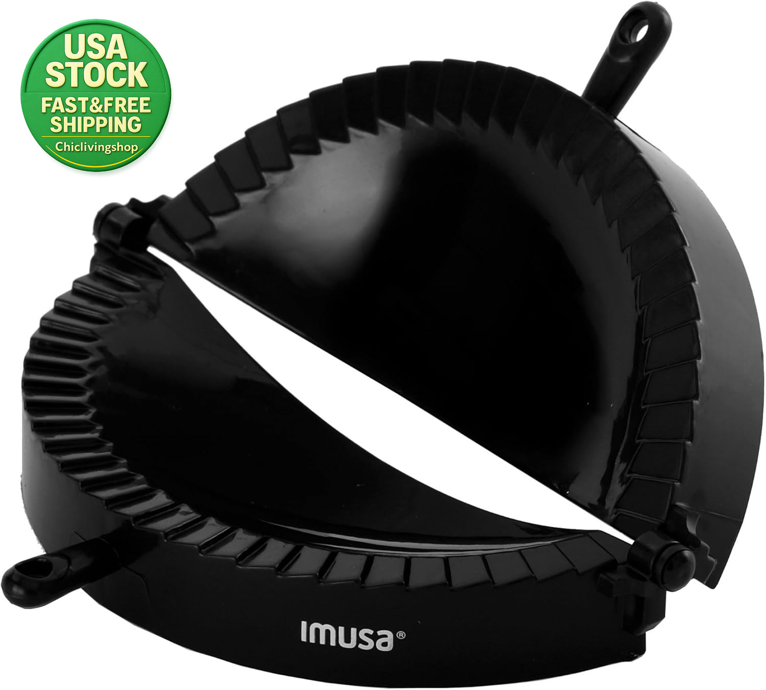 Máquina de albóndigas Empanada Press 6,25 pulgadas de plástico negro para pasteles rellenos