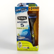 schick hydro 5 power select 1 power razor 2 cartridges travel case scuffed box