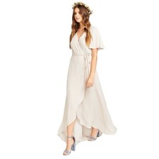 Show me your mumu women’s maxi Elegant Cream Sophia Wrap Dress size S