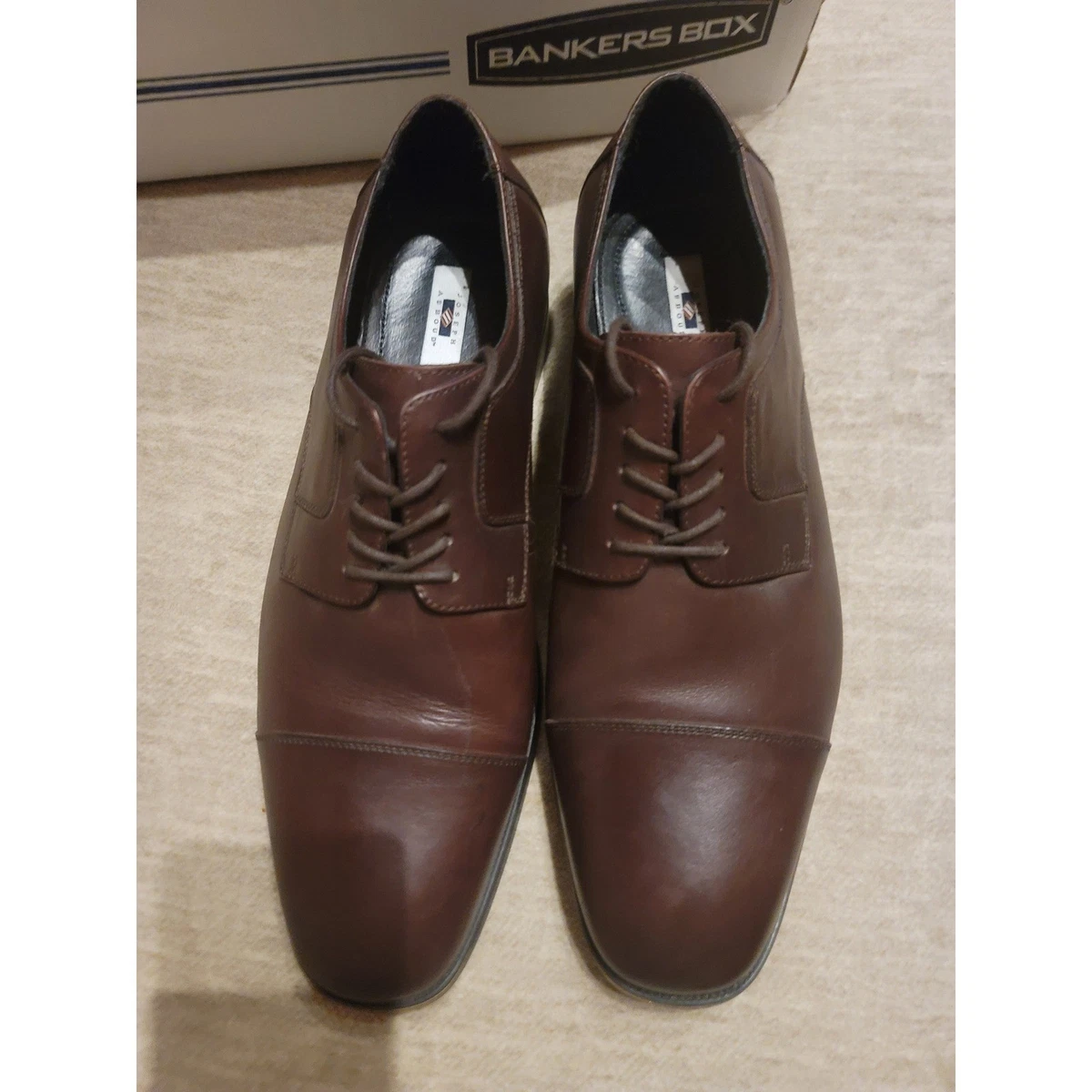 Chaussures Habillées Homme Joseph Abboud - Style Oxford Bout D'aile En Cuir Daim Marron - Pointure 10.5 D - Occasion