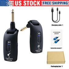 2.4GHz Wireless Guitar System Transmitter Receiver 100ft Rechargeable US