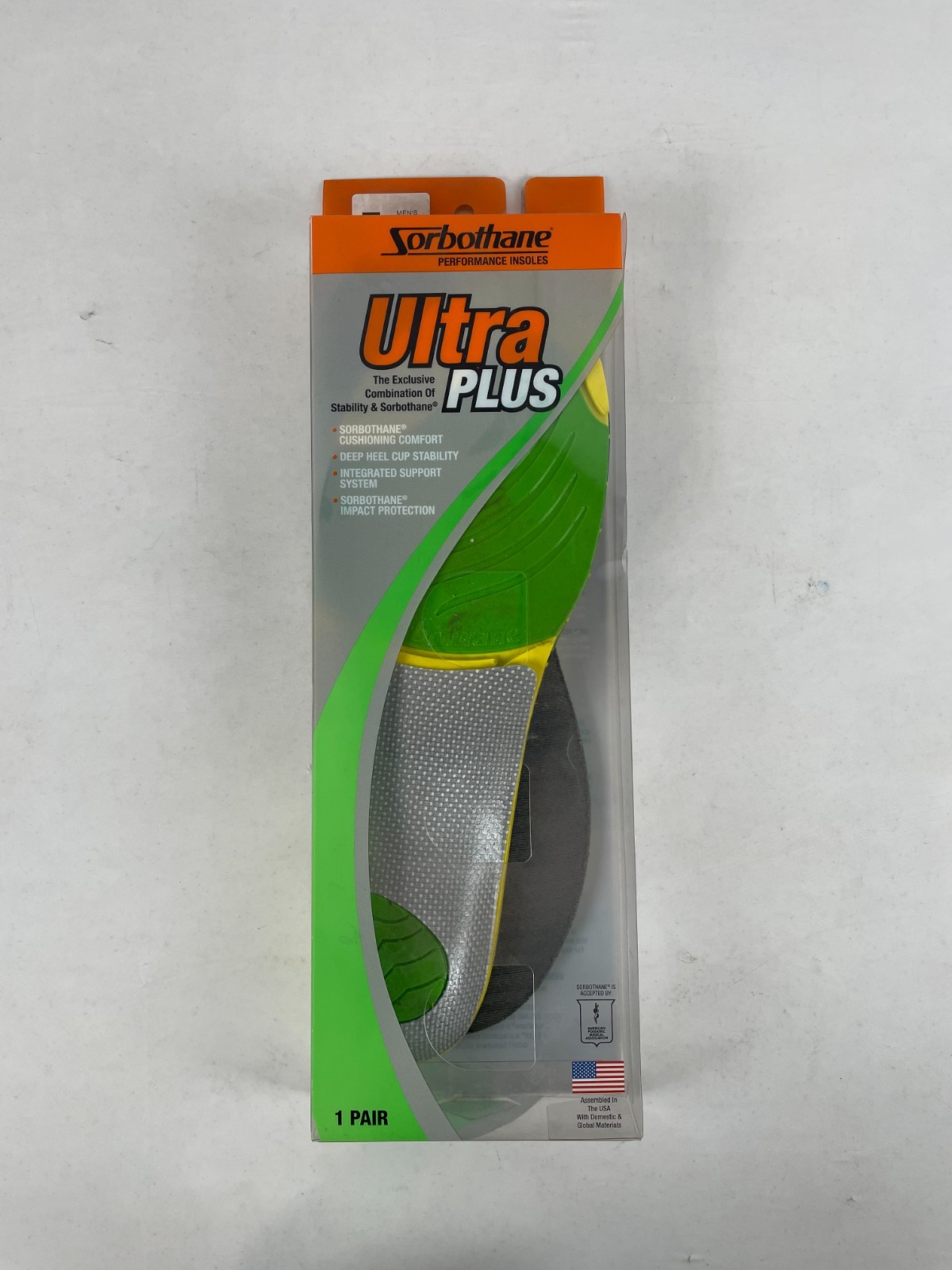 Sorbothane Ultra Plus Stability Insole, M 9.5-11
