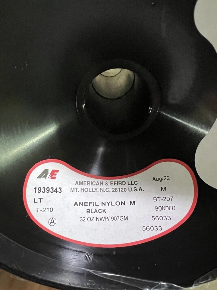 Black Nylon Thread 32 Oz Made in USA by A&E T210 Bonded Nylon - Image 2 of 2