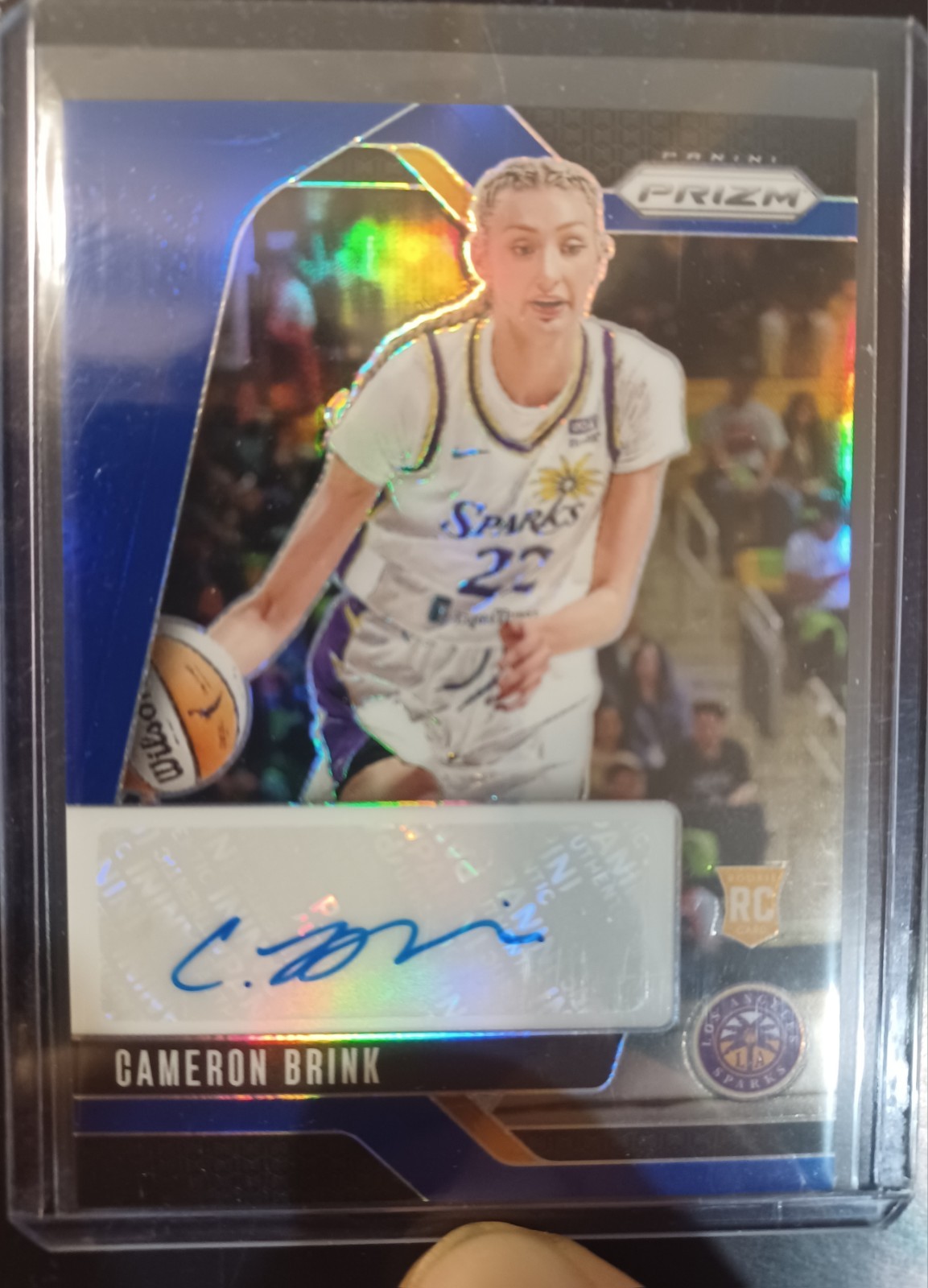 2024 Panini Prizm WNBA #SG-CB Cameron Brink Rookie Blue Prizm Auto 23/75 Sparks