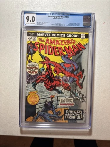 AMAZING SPIDER-MAN #134 FIRST APPEARANCE OF TARANTULA CGC 9.0