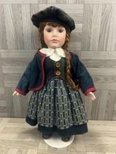Leonardo Collection Porcelain Doll - Vintage Doll On Stand