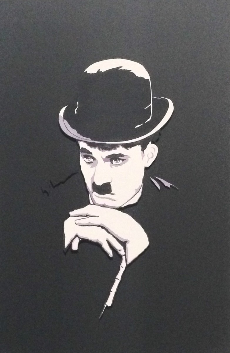 Charlie Chaplin Art Original Portrait signed by artist Thel Arthur